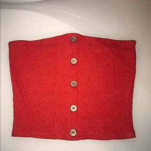 Love culture red tube top crop top